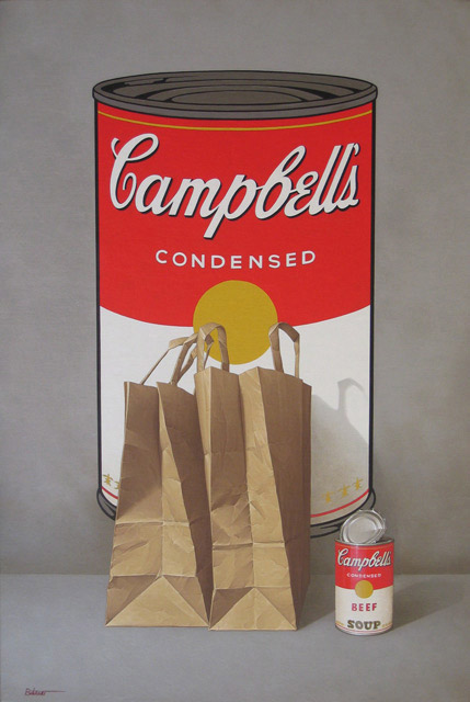 Josep-Enric Balaguer: Paper bags and soup can, 2007-2008 - 81 x 54 cm